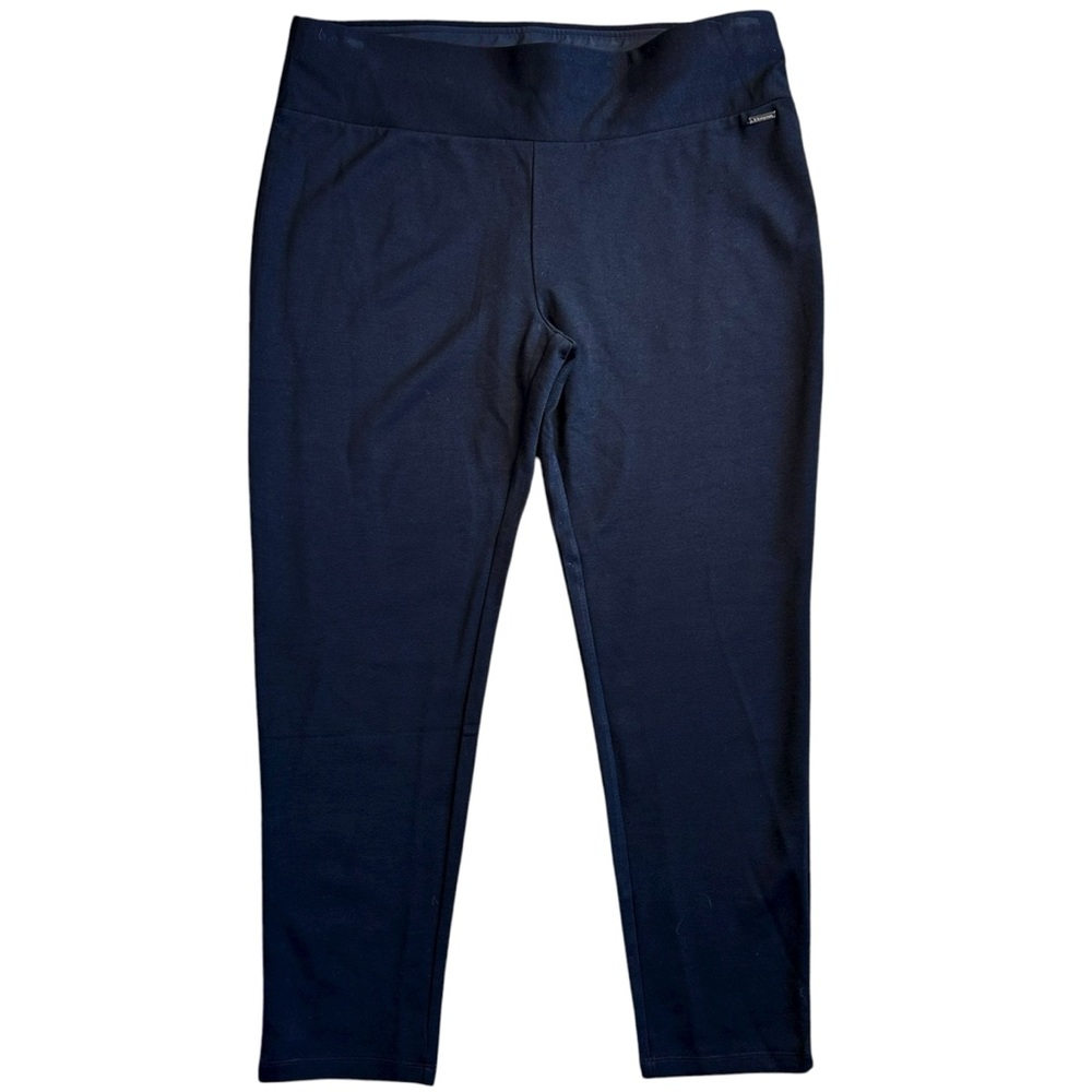 TAHARI NWT Black XXL 360 Smoothing Waistband Pull On Black Ankle Pants $58